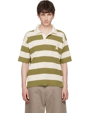 Ami Paris Off- & Cotton 'Ami De Coeur' Polo - Multicolor
