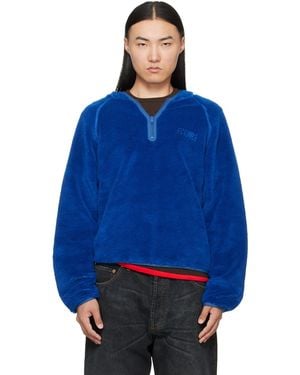 MM6 by Maison Margiela Teddy Fleece Sweatshirt - Blue