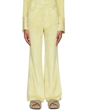 RECTO. Flared Trousers - Yellow