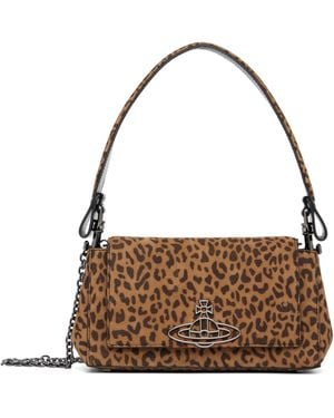 Vivienne Westwood Printed Suede Hazel Medium Bag - Brown