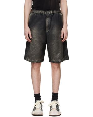 Maison Mihara Yasuhiro Sun Faded Like Satin Shorts - Black