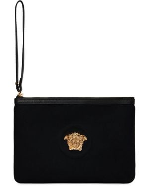Versace 'La Medusa' Canvas Pouch - Black