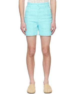 young n sang Sequinned Shorts - Blue