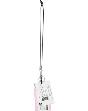 Balenciaga ホワイト Train Ticket キーホルダー - ブラック