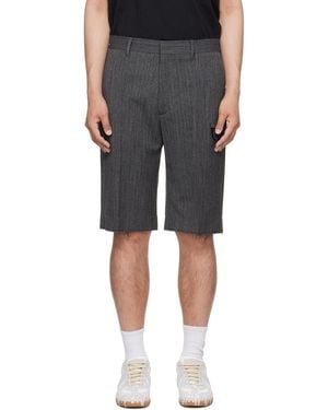 MM6 by Maison Margiela Pinstripe Wool-Blend Shorts - Grey