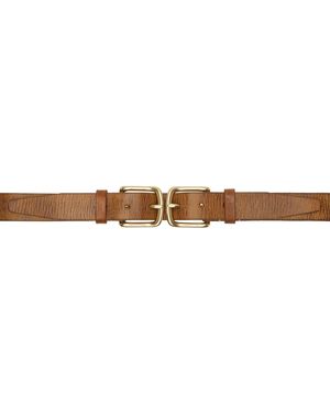 R13 Ceinture Brune À Boucles - Noir