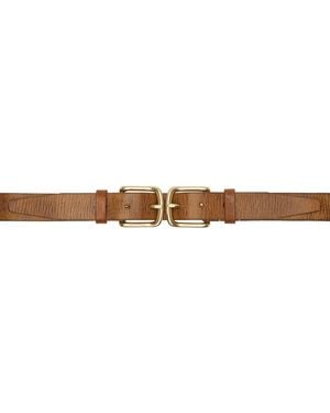 R13 Double Buckle Belt - Black