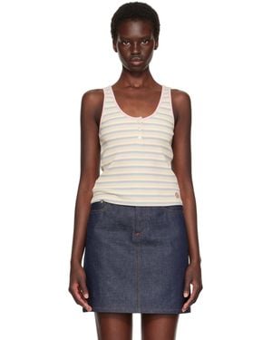 Amiri Ma Striped Tank Top - Blue