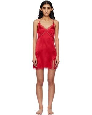 Agent Provocateur レッド Gisele スリップドレス