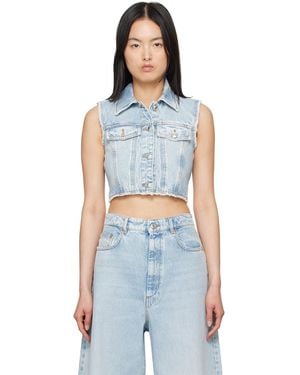 Sportmax Scire Denim Vest - Blue