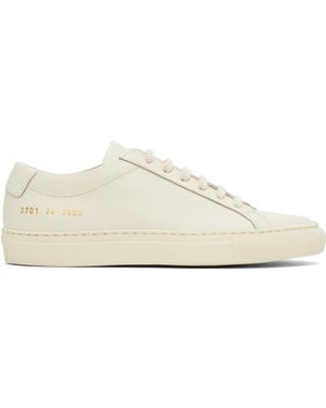 Common Projects オフホワイト Original Achilles ローカットスニーカー - ブラック