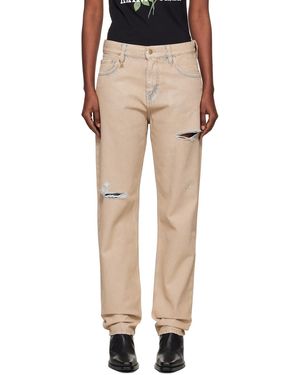 Amiri Straight Ripped Jeans - Natural