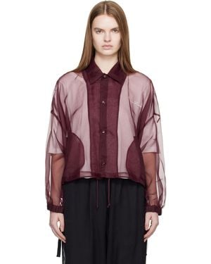 Undercover Burgundy Uc1E8201 Coach Shirt - Red