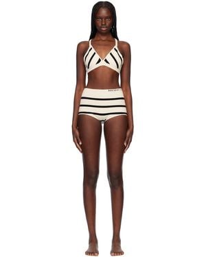 Moncler Off- & Knit Bikini - Black