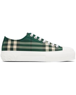Burberry Check Sneakers - Green