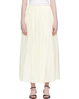 Loulou de Saison Off- Naya Gathered Maxi Skirt - Natural