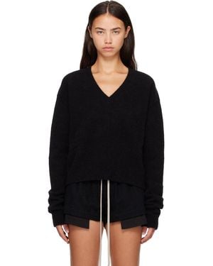 Rick Owens Pull Tommy Noir À Col En V