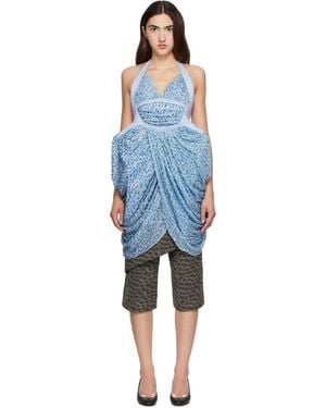 Kiko Kostadinov Gannet Halter Blouse - Blue