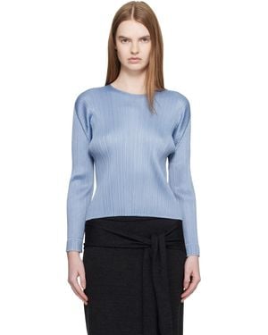 Pleats Please Issey Miyake Monthly Colours December Blouse - Blue