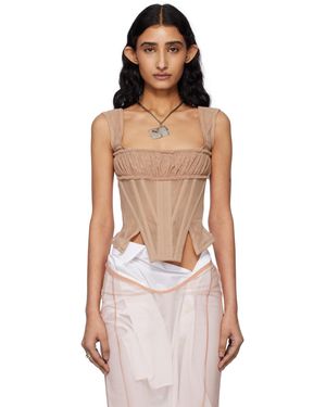 Dilara Findikoglu Haut De Style Corset Femme Vortex - Neutre