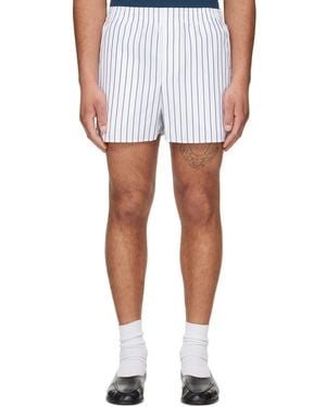Ami Paris Cotton Elasticated Shorts - White