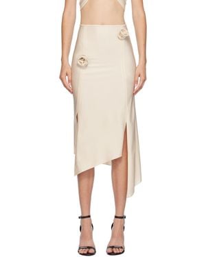 Coperni Off- Flower Midi Skirt - Black