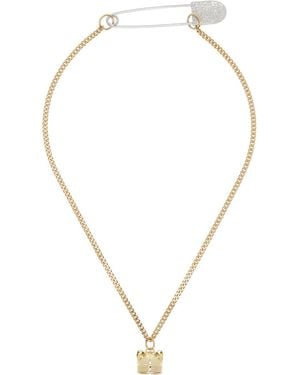 Charles Jeffrey Curb Chain Logo Necklace - Multicolour