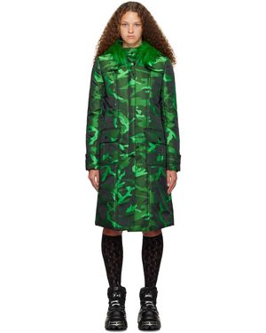 Anna Sui ーン 迷彩 コート - グリーン