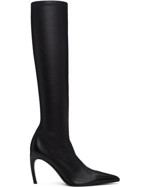 Ferragamo High Nappa Stretch Boots - Black