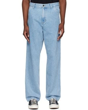 Carhartt ブルー シングルニー ジーンズ