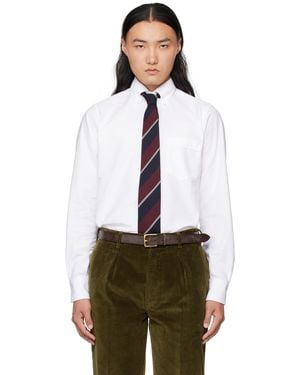 Drake's Oxford Cotton Cloth Button-Down Shirt - White