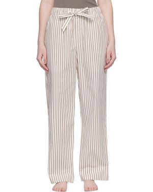 Tekla Off- & Poplin Pyjama Trousers - White