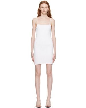 Alexander Wang White Rib Minidress - Black