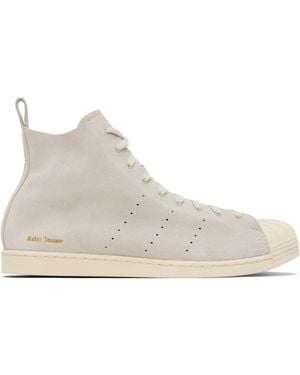 Wales Bonner Adidas Originals Edition Superstar Hi Trainers - Natural