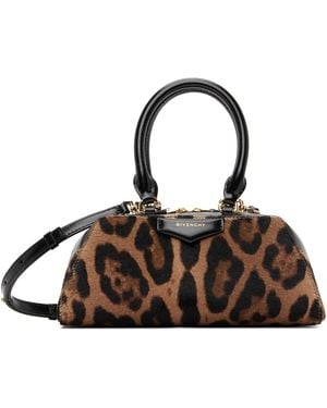 Givenchy Tan Mini Antigona East-West Bag - Black