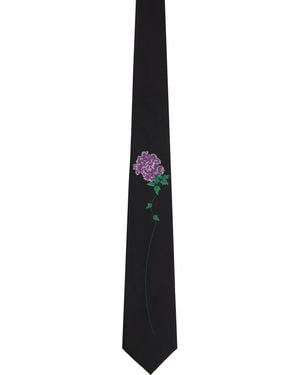 Yohji Yamamoto ブラック Derby ネクタイ