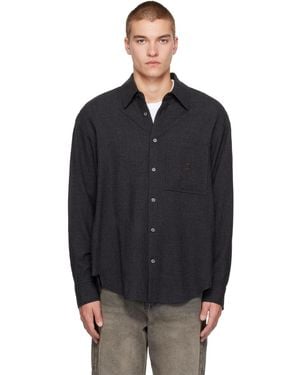 WOOYOUNGMI Small Check Shirt - Black