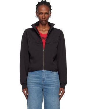 PROTOTYPES Upside Down Zip Up Sweatshirt - Black