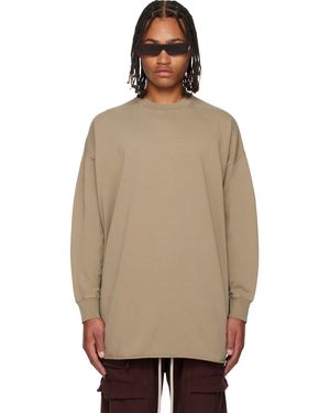 Rick Owens Taupe Concordians Tommy Ls Sweatshirt - Natural