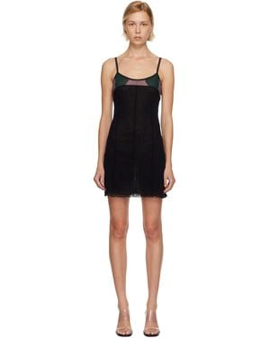 Fruity Booty Double Layer Minidress - Black