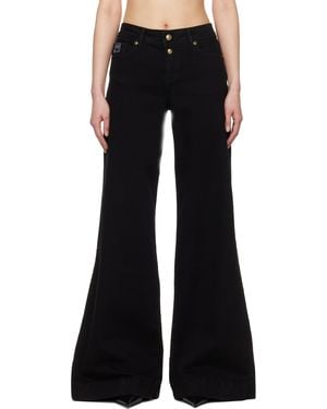 Versace Jeans Couture ブラック フレアジーンズ