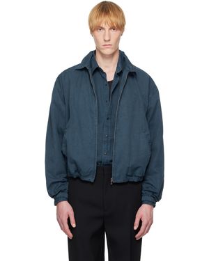 AURALEE Product Dyed Finx Gabardine Swing Jacket - Blue