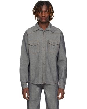 MM6 by Maison Martin Margiela グレー Rinsed デニムシャツ - ブラック