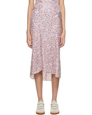 Isabel Marant オフホワイト&パープル Lisanne ミディアムスカート - ピンク