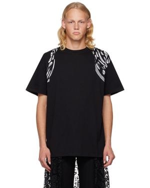 McQueen Harness スカル Tシャツ - ブラック