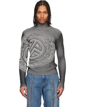 Jean Paul Gaultier 'The Laurel Stamp' Sweater - Black