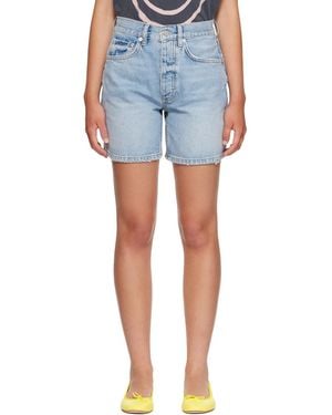 Anine Bing Delaney Denim Shorts - Blue