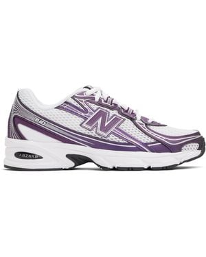 New Balance ホワイト＆パープル 740 スニーカー - ブラック