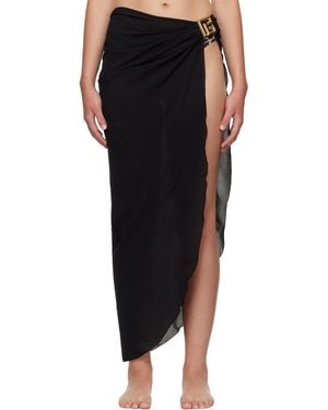 Balmain Long Cover-Up Skirt - Black