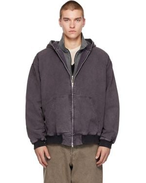 Ssstein Vintage Hooded Jacket - Grey